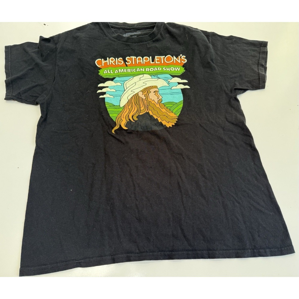 Mens L Chris Stapleton All American Road Show 2022 Tour T Shirt Double Sided‎